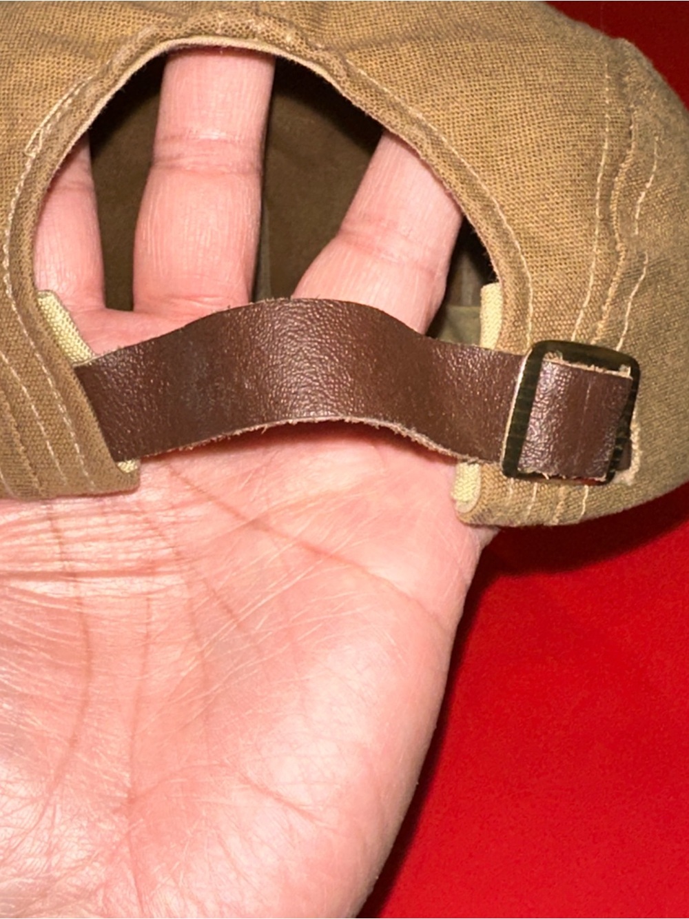 VTG Filson Tin Cloth Waxed Adjustable Fisherman Long Bill Canvas Cap Men’s OSFM - Picture 5 of 8